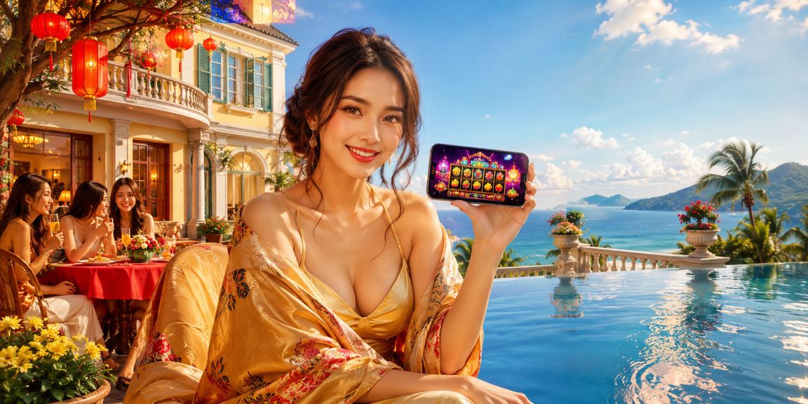 Không khí lễ hội tại Đà Lạt với người dùng chơi slot game trên điện thoại trong đêm hội hoa